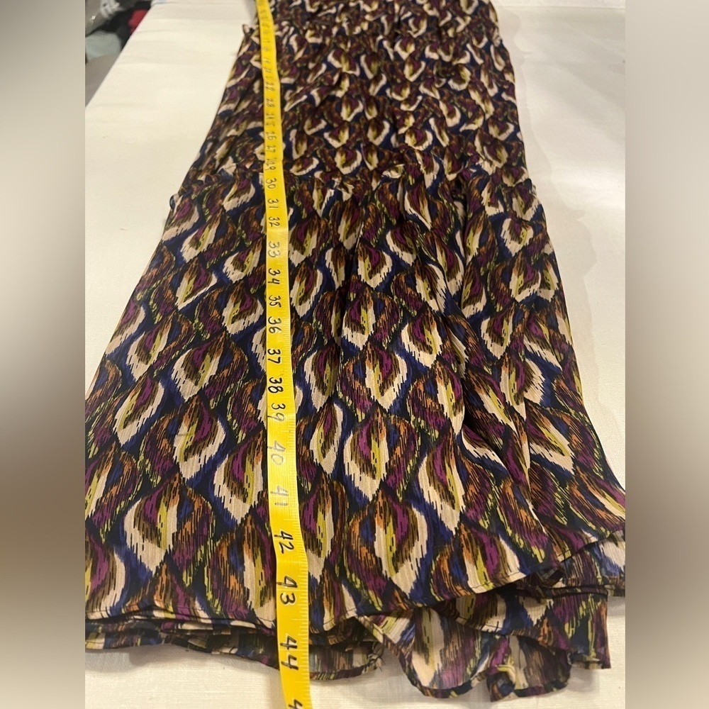 TAYLOR Navy/violet multi halter neck chiffon tiered dress size 8. - Picture 14 of 14